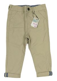 Béžové plátěné chino kalhoty Primark