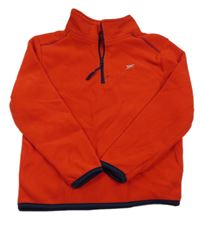 Červená fleecová mikina s výšivkou Rebel