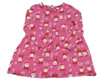 Růžové vzorované šaty se Santou Tu