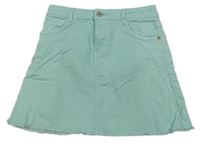 Mentolová riflová sukně Bluezoo