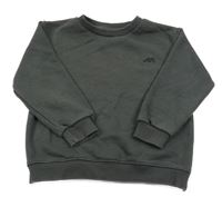 Antracitová mikina s výšivkou Zara