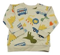 Béžová mikina se zvířaty George