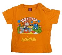 Oranžové tričko s Máriem