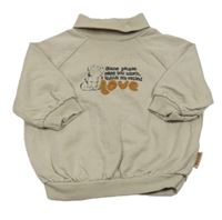 Béžovošedá mikina s Púem a rolákem George