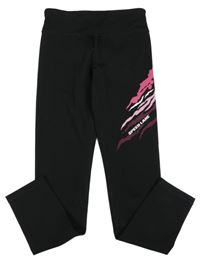 Černé sportovní legíny s potiskem H&M