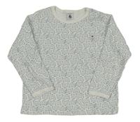 Bílé triko s liškami Petit Bateau