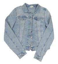 Světlemodrá riflová crop bunda H&M