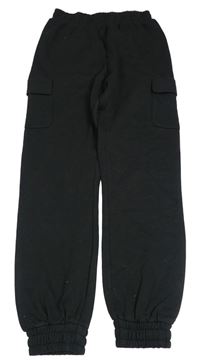 Černé cargo cuff teplákové kalhoty Matalan