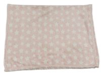 Růžová hvězdičkovaná plyšová deka 