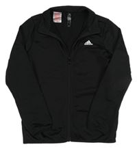 Černá propínací sportovní mikina s logem Adidas