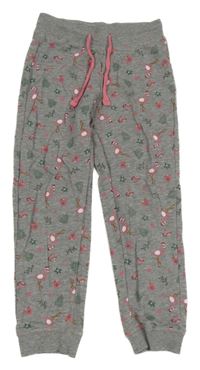 Šedé tepláky s plameňáky a stromky Lupilu