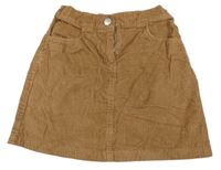 Béžová manšestrová sukně F&F