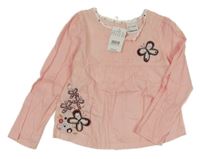 Nové - Broskvová halenka s motýly Ladybird