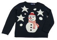 Tmavomodrý svetr se sněhulákem Lupilu