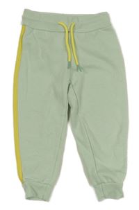 Světlezelené tepláky s proužky Pocopiano