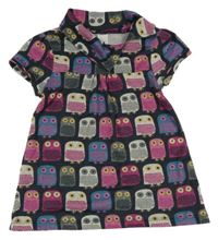 Tmavošedá tunika se sovami a límečkem C&A