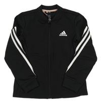 Černá propínací sportovní mikina s logem Adidas