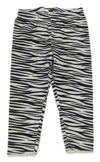 Černo-bílé vzorované capri legíny Kiki&Koko