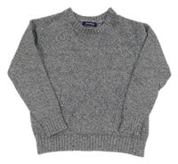 Tmavomodro-bílý melírovaný svetr Okaidi