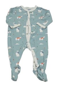 Světlemodrý overal s medvídky Tchibo