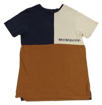 Béžovo-hnědo-béžové tričko s výšivkou George 