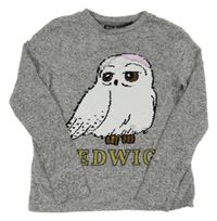 Šedý svetr s Hedvikou