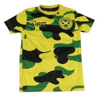 Žluto-zeleno-černý army fotbalový dres Jamaica