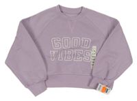 Nové - Lila crop mikina s nápisem Dunnes