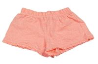 Neonově růžové bavlněné kraťasy Mothercare