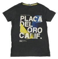 Šedé tričko s nápisem 