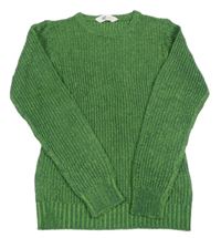 Zeleno-tmavozelený melírovaný svetr H&M