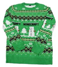 Zelený svetr s Minecraft George