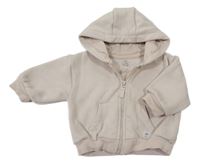 Béžová propínací oversize mikina s kapucí M&S