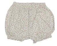 Smetanové kytičkované kraťasy Mothercare