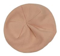 Broskvový třpytivý baret se srdíčky OKaïdi