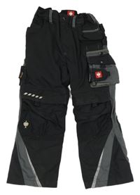 Černo-šedé cargo pracovní kalhoty engelbert strauss