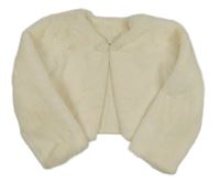 Smetanové kožešinové podšité bolérko St. Bernard