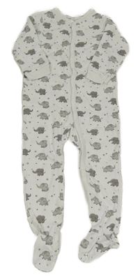 Bílý overal se sloníky a hvězdičkami H&M