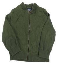 Khaki károvaný propínací svetr LC WaIKIKI