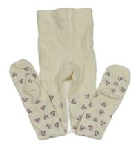 Smetanové punčocháče se srdíčky H&M