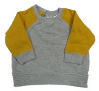 Šedo-okrová melírovaná mikina H&M