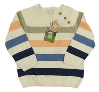 Nové - smetanovo-pruhovaný svetr MANOR