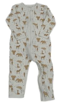 Smetanový overal se zvířátky FIXONI
