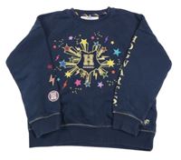 Tmavomodrá oversize mikina s erbem - Harry Potter a hvězdičkami M&S