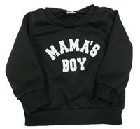 Černá mikina s nápisy 