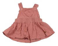 Růžová manšestrová laclová sukně se srdíčkem Topomini