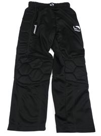 Černé sportovní vycpané brankářské tepláky s logem Sondico