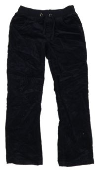 Nové - tmavomodré manšestráky s úpletovým pasem St. Bernard