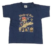 Tmavomodré tričko s pirátem B&C