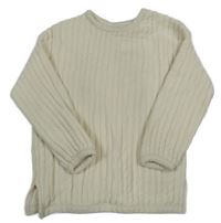 Smetanová žebrovaná mikina ZARA